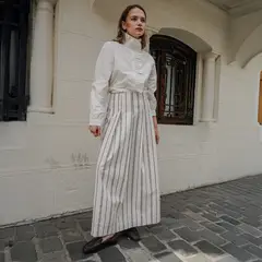 ROSSAMOLA - Falda San Sebastian Maxi 100% Algodón Mujer