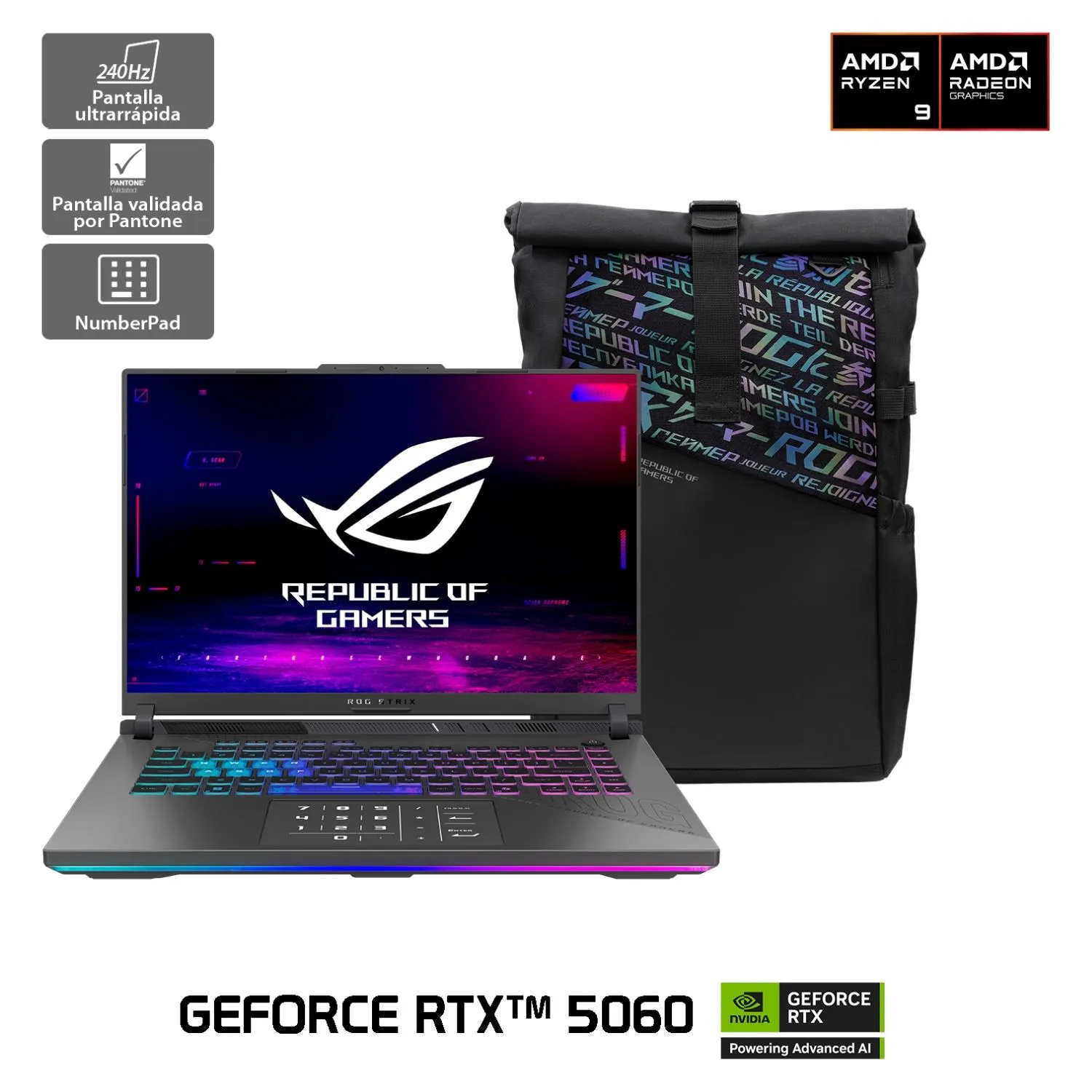 ASUS Notebook Gamer ROG Strix G16 G614 Ryzen 9 RTX 5060 32GB RAM