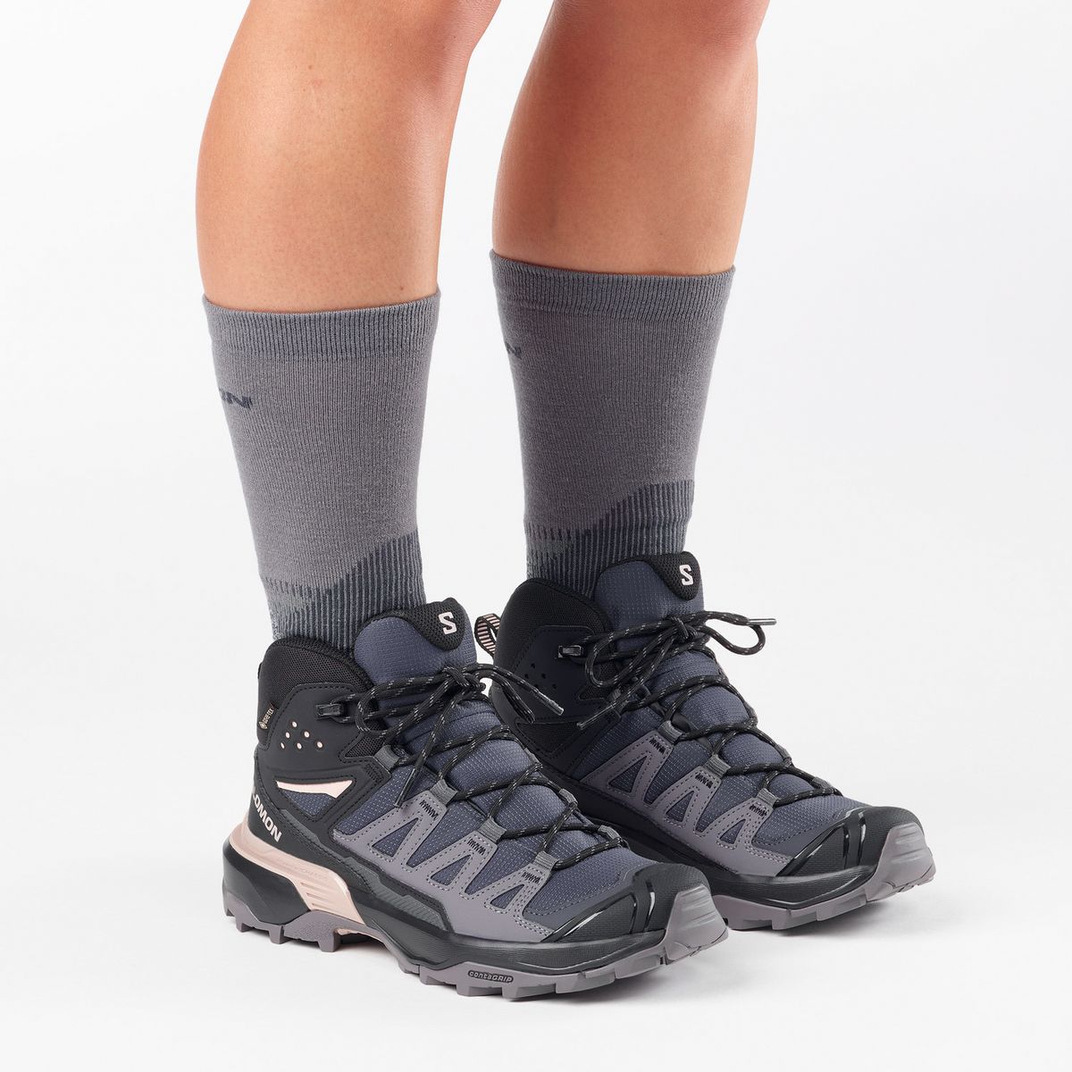 SALOMON - X Ultra 360 Mid Gtx Zapatilla Outdoor Y Trekking Mujer Plata Salomon