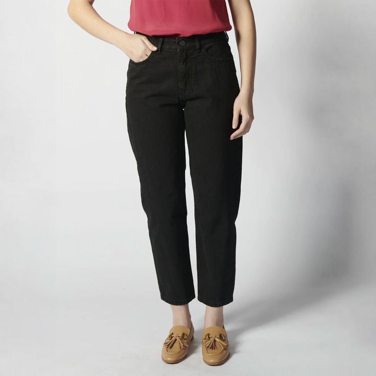 Pantalón Straight Tiro Alto Mujer