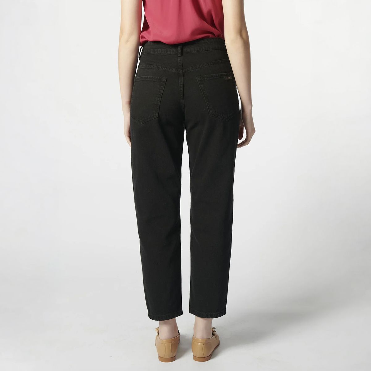SINGOLARE - Pantalón Straight Tiro Alto Mujer Singolare