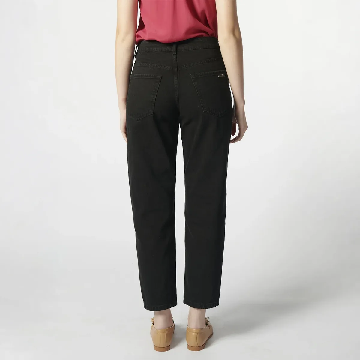 SINGOLARE - Pantalón Straight Tiro Alto Mujer Singolare