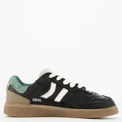 COOLWAY - Goal Zapatilla Urbana Hombre Cuero Negro
