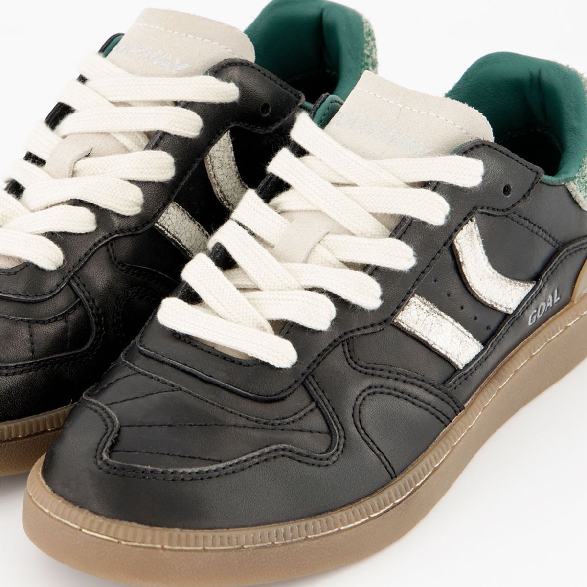 COOLWAY - Goal Zapatilla Urbana Hombre Cuero Negro Coolway