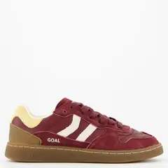 COOLWAY - Zapatilla Urbana Mujer Cuero Burgundy