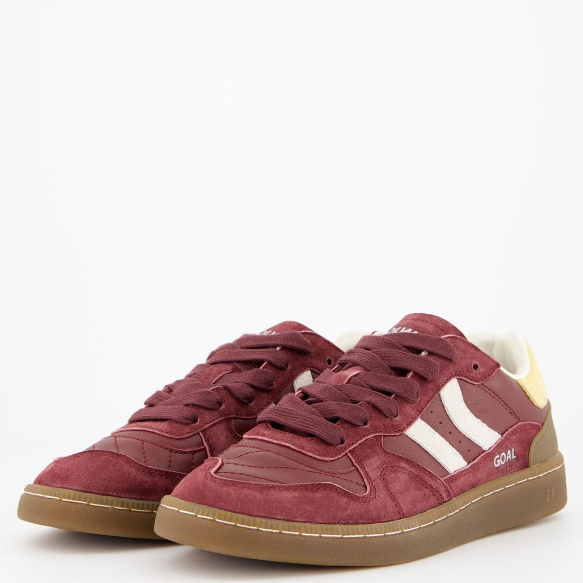 COOLWAY - Zapatilla Urbana Mujer Cuero Burgundy Coolway