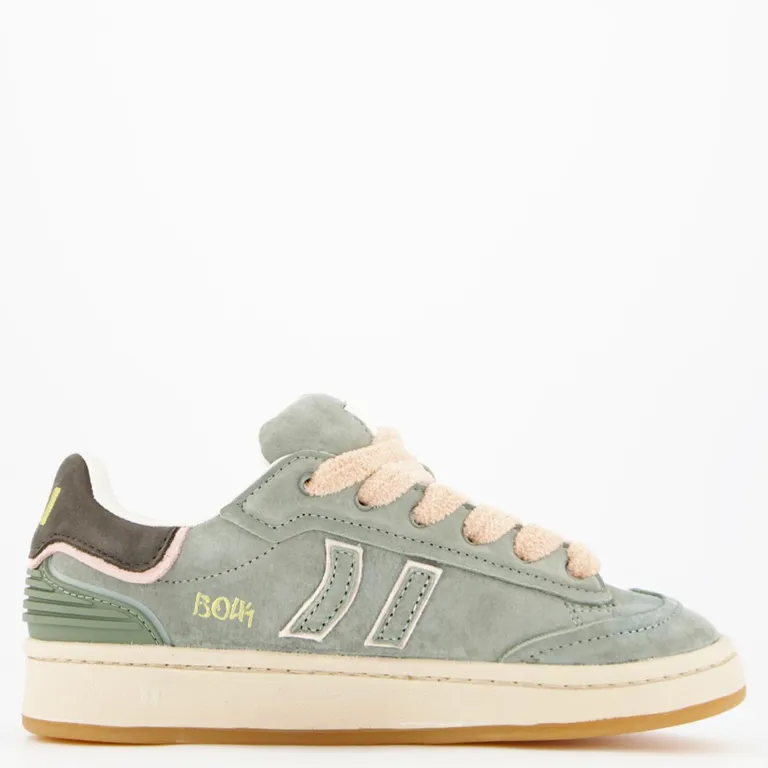 Zapatilla Urbana Mujer Cuero Verde