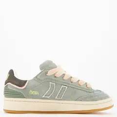 COOLWAY - Zapatilla Urbana Mujer Cuero Verde