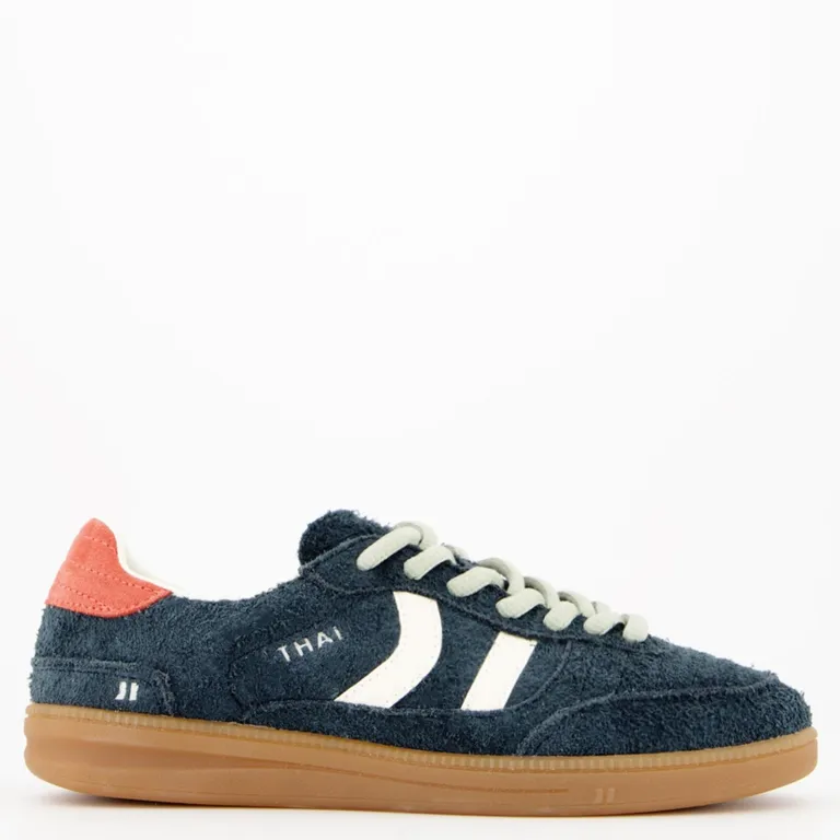 Thai Zapatilla Urbana Hombre Cuero Azul
