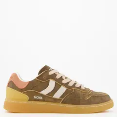 COOLWAY - Zapatilla Urbana Mujer Cuero Café