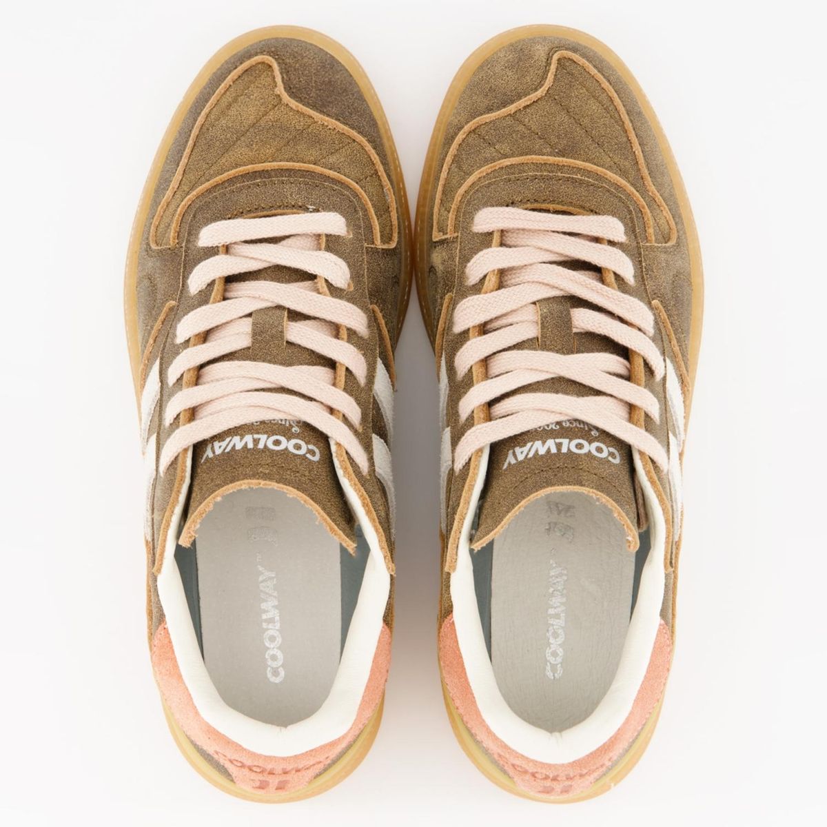 COOLWAY - Zapatilla Urbana Mujer Cuero Café Coolway