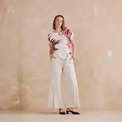 S COCCI - Pantalón Lino Tiro Medio Mujer S.cocci
