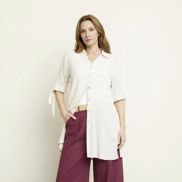 Blusa Larga Manga 3/4 Mujer S.Cocci