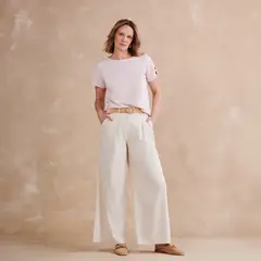 S COCCI - Pantalón Lino Tiro Medio Mujer S.cocci