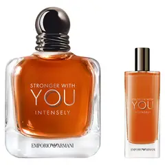 GIORGIO ARMANI - Set Perfume Hombre Stronger With You Intensely EDP 100ml + 15ml