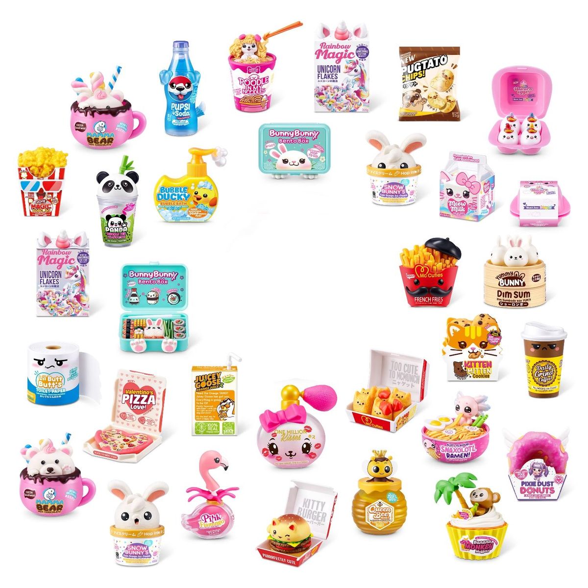  - Bola Mini Brands Con 5 Sorpresas Serie Kawaii De Zuru