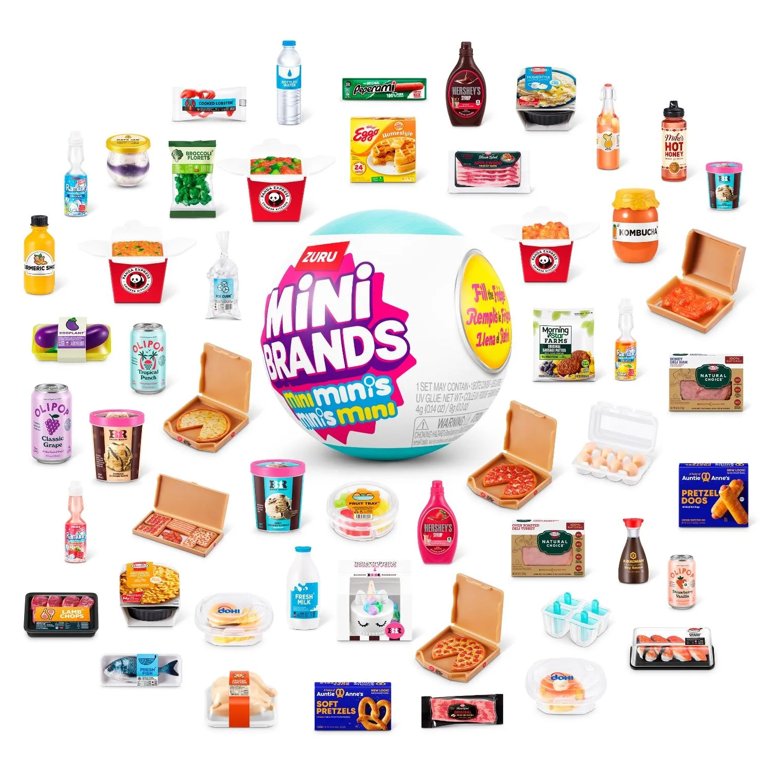 MINI BRANDS Bola Mini Brands Con 5 Sorpresas Fill The Fridge
