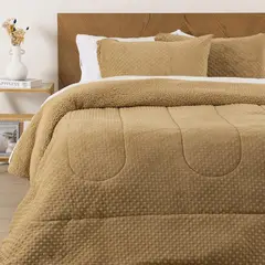 MASHINI - Plumón 3D Sherpa Super King Gris