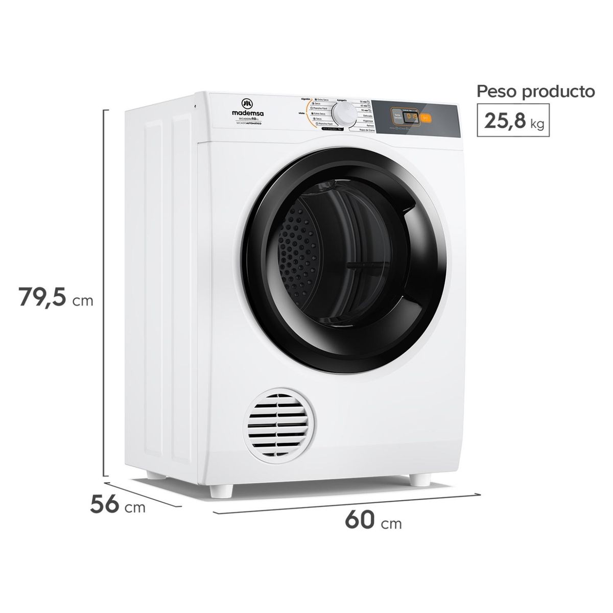 MADEMSA - Secadora Fron 9DBZG Pro 7kg Mademsa