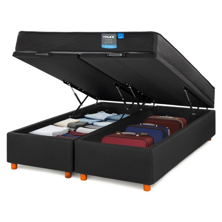 Cama Baúl Therapedic 2 Plazas X 2.00 Mt Base Dividida