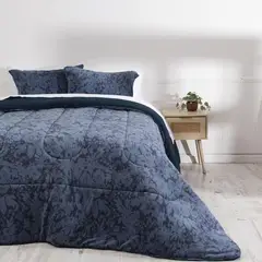 MASHINI - Plumón Coral Estampado Sherpa 2 Plazas Maqui