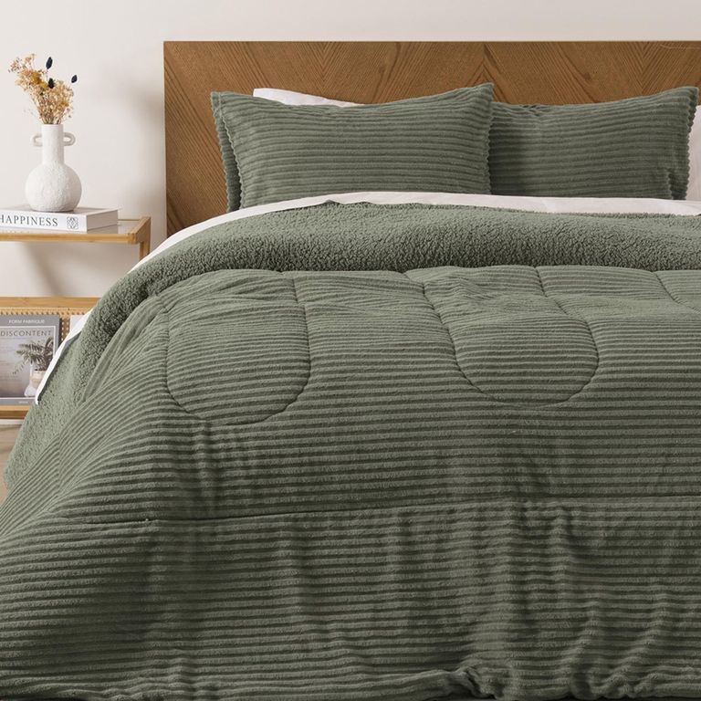 Plumón Coral Sherpa Liso
