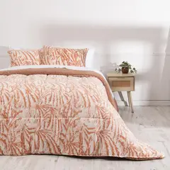 MASHINI - Plumón Coral Estampado Sherpa 2 Plazas Palma