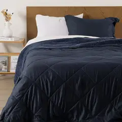 MASHINI - Plumón Emboss Sherpa 1.5 Plazas Azul