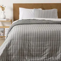 MASHINI - Quilt Palma Cat Sh 1.5 Plazas Gris