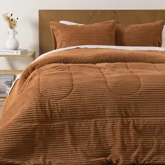 MASHINI - Plumón Coral Sherpa King Terracota