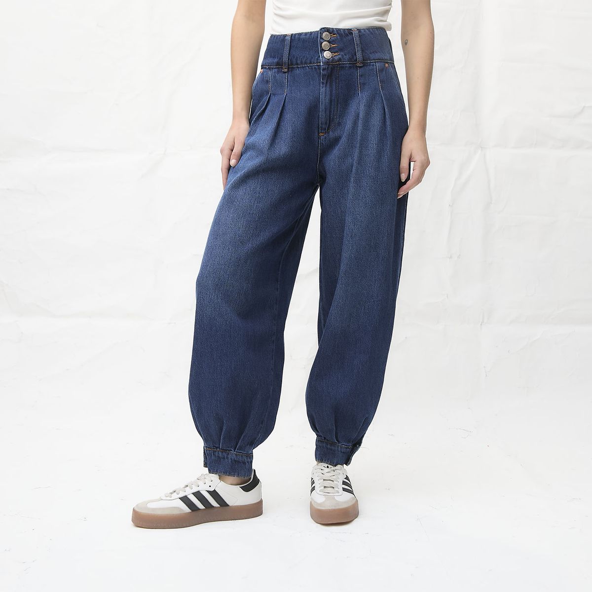 AMERICANINO - Jeans Balloon Tiro Medio Mujer Americanino