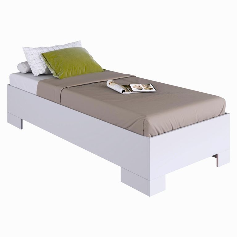 Cama Individual Xangai 190x90 Blanco