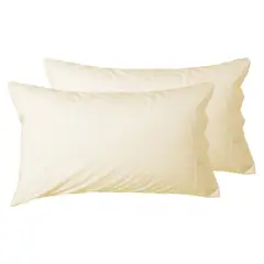 MASHINI - Set Fundas Almohada 200 Hilos 50X90 Cm Crudo