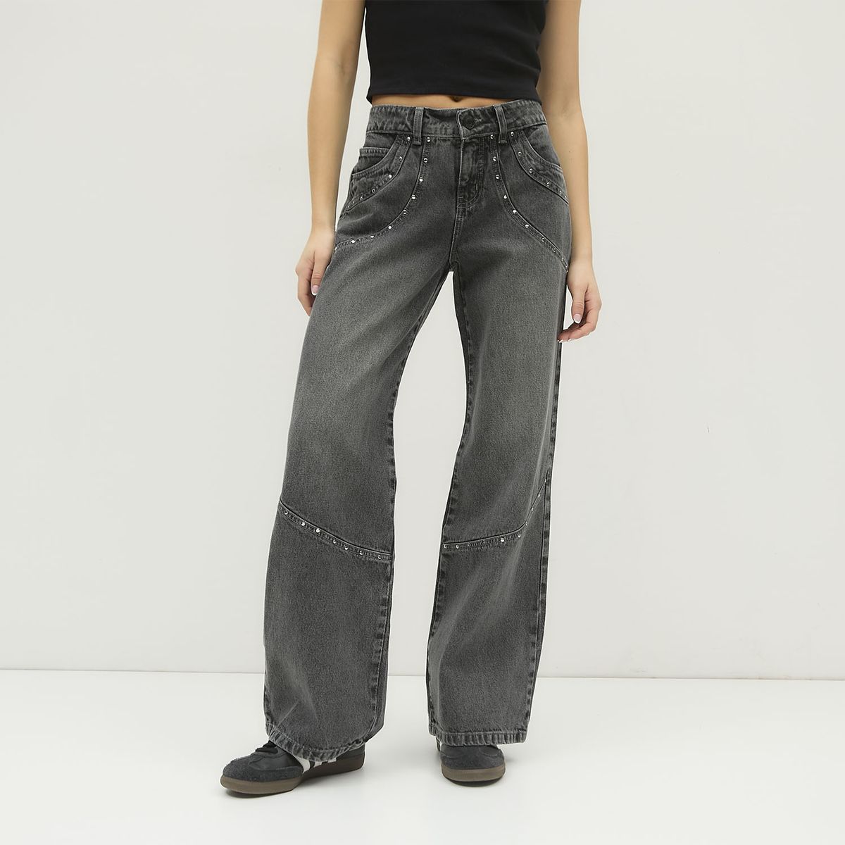 SYBILLA - Jeans Straight Tiro Medio Mujer Sybilla