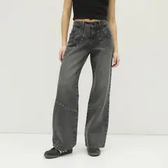 SYBILLA - Jeans Straight Tiro Medio Mujer