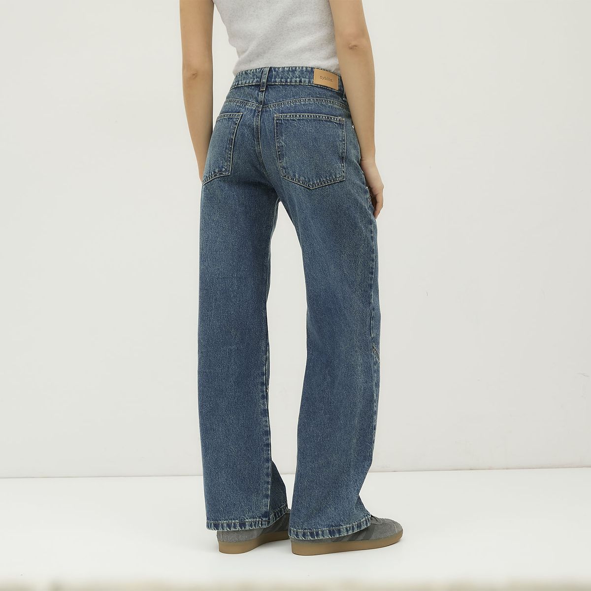 SYBILLA - Jeans Straight Tiro Medio Mujer Sybilla