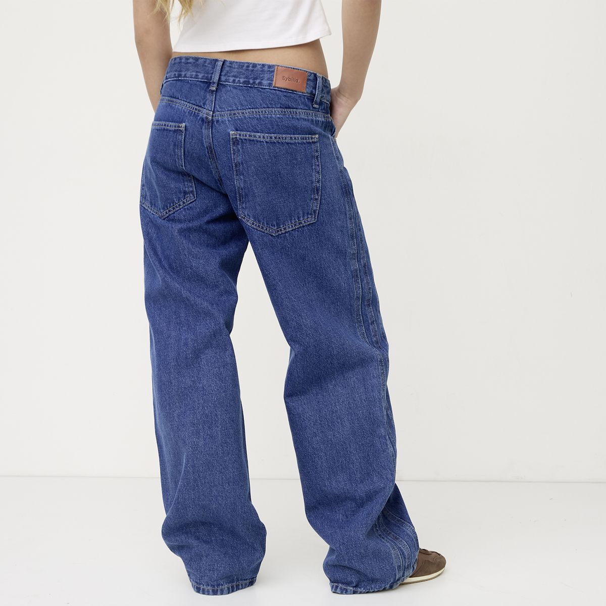 SYBILLA - Jeans Baggy Tiro Medio Mujer Sybilla