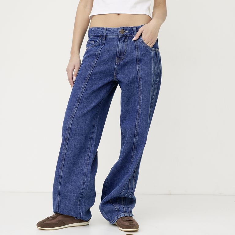 SYBILLA Jeans Baggy Tiro Medio Mujer