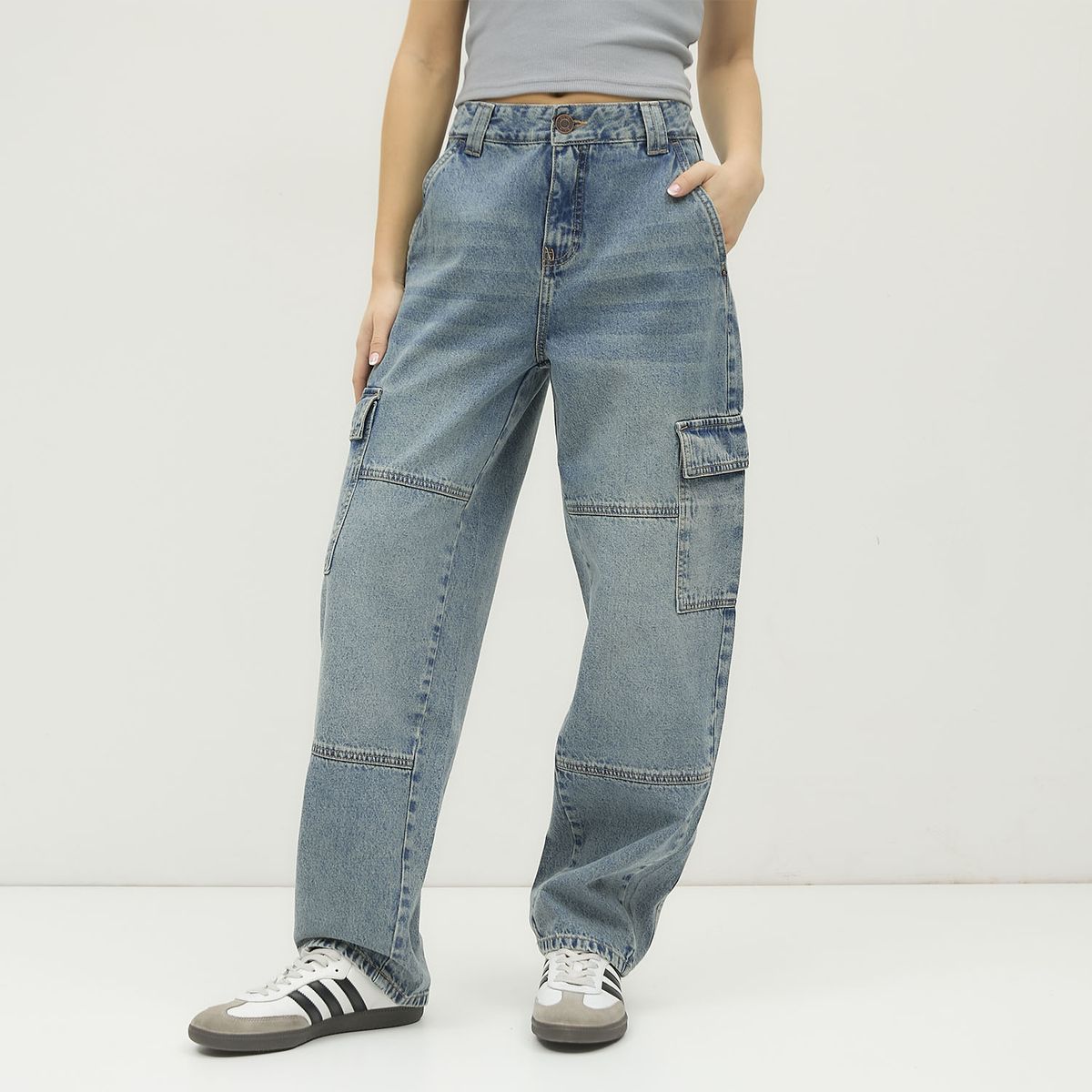 SYBILLA - Jeans Carrot Tiro Medio Mujer Sybilla