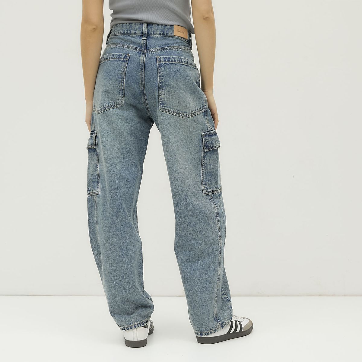 SYBILLA - Jeans Carrot Tiro Medio Mujer Sybilla
