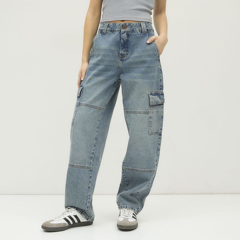 SYBILLA Jeans Carrot Tiro Medio Mujer