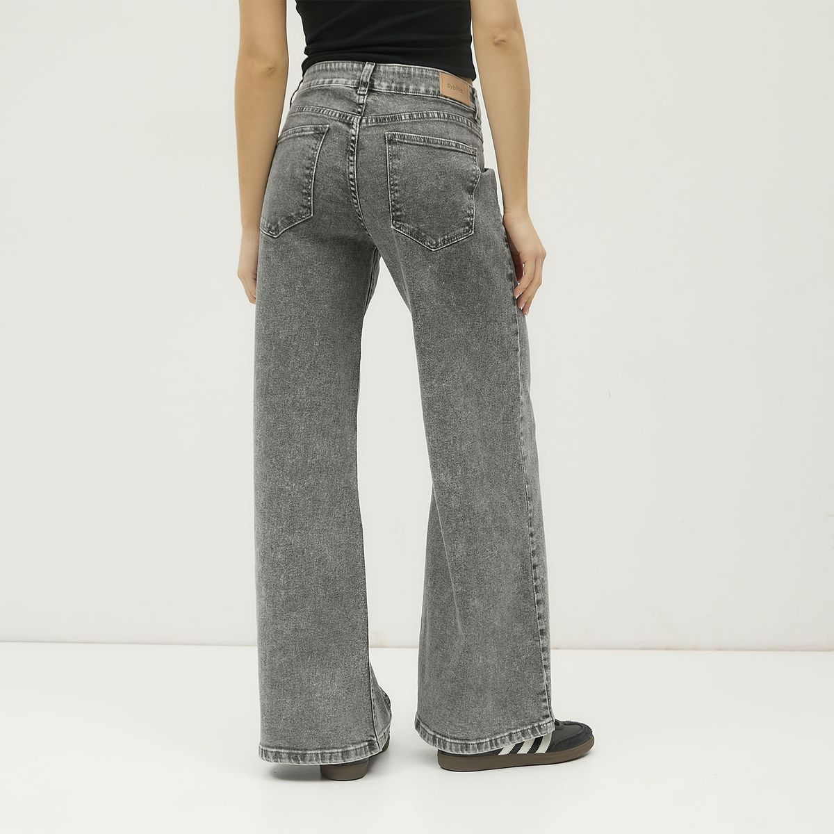 SYBILLA - Jeans Wide leg Tiro Medio Mujer Sybilla