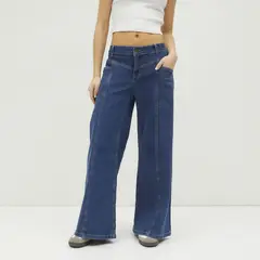 SYBILLA - Jeans Wide leg Tiro Medio Mujer