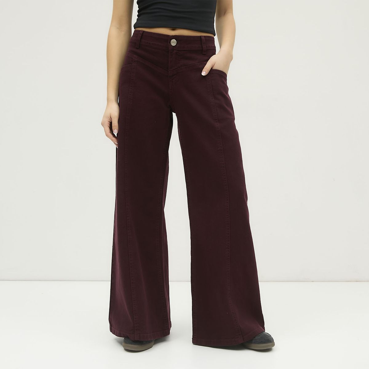SYBILLA - Jeans Wide leg Tiro Medio Mujer Sybilla