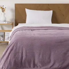 MASHINI - Frazada Aura 1.5 Plazas Café