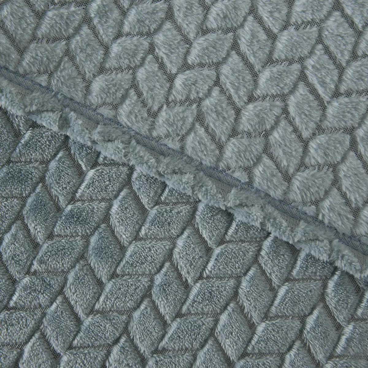MASHINI - Frazada Jqd Flannel 1.5 Plazas Celeste Mashini