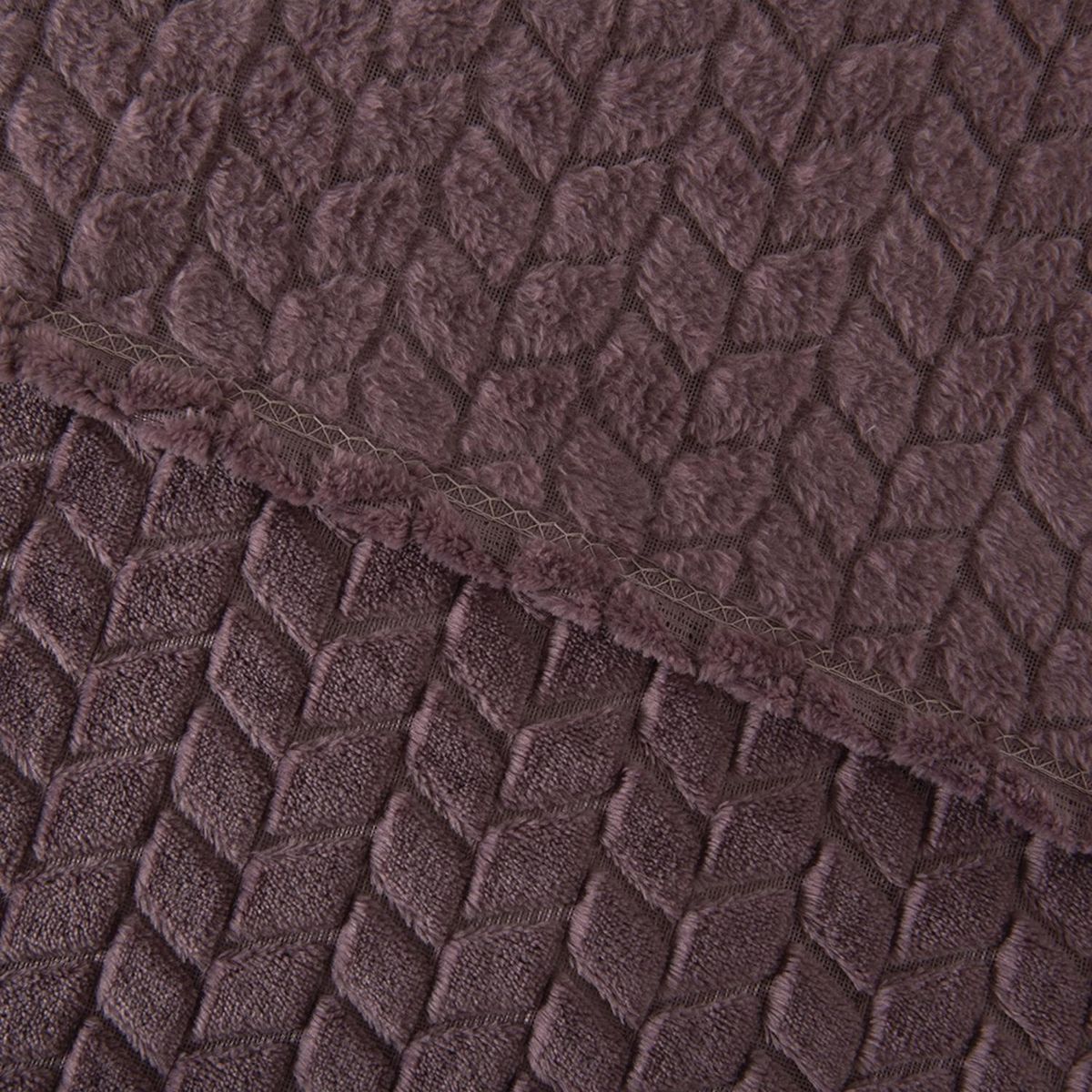 MASHINI - Frazada Jacquard Flannel Morado Mashini