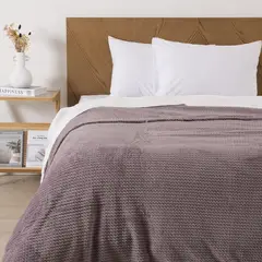 MASHINI - Frazada Jqd Sherpa 2 Plazas Taupe