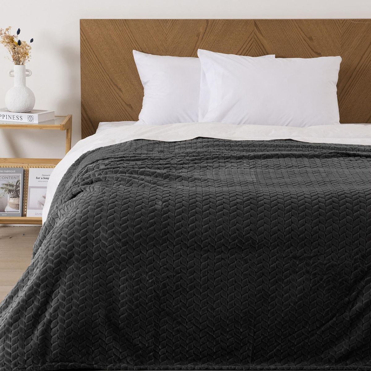 MASHINI - Frazada Jacquard Flannel Marengo Mashini
