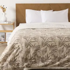 MASHINI - Frazada Polar-Sherpa 2 Plazas Bayo